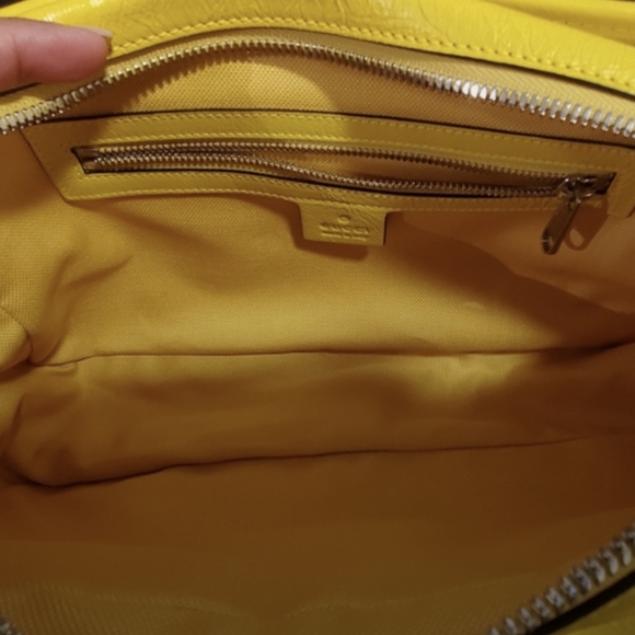 AUTHENTIC GUCCI YELLOW CROSSBODY MESSENGER BAG SHOULDER UNISEX morpheus - Picture 6 of 12